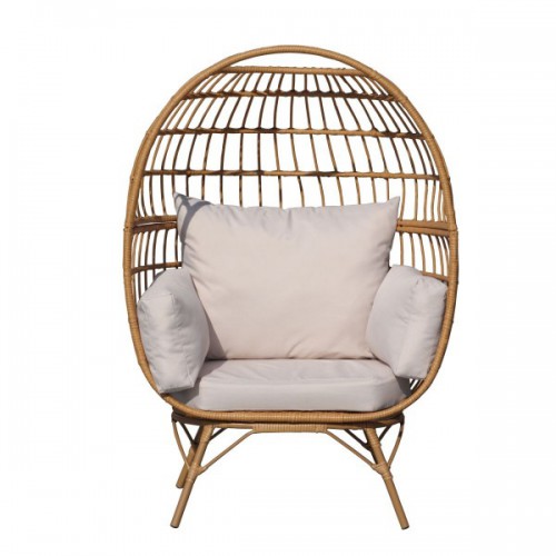 Πολυθρόνα Κήπου DAVEY Φυσικό Μέταλλο/Rattan 98x67x145cm Εξωτερικού Χώρου Πολυθρόνα Κήπου DAVEY Φυσικό Μέταλλο/Rattan 98x67x145cm Εξωτερικού Χώρου