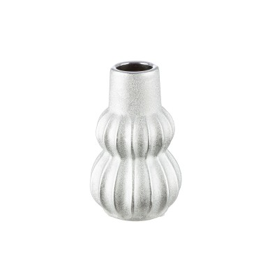 Βάζο Κεραμικό Ασημί χρώμα D10X16Cm D10X16Cm 05161385 Βάζο Κεραμικό Ασημί χρώμα D10X16Cm D10X16Cm 05161385