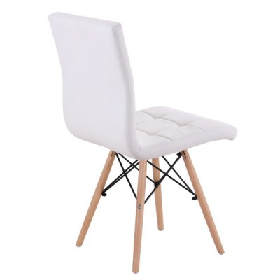 Καρέκλα CUPPLESSUS Λευκό PU 43x55x86cm Σαλόνι Καρέκλα CUPPLESSUS Λευκό PU 43x55x86cm Σαλόνι