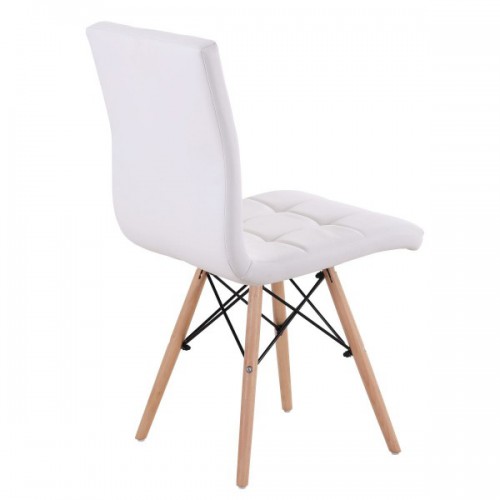 Καρέκλα CUPPLESSUS Λευκό PU 43x55x86cm Σαλόνι Καρέκλα CUPPLESSUS Λευκό PU 43x55x86cm Σαλόνι