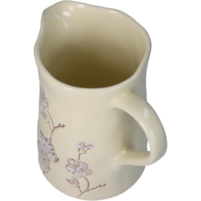 Βάζο ArteLibre Με Άνθη Ιβουάρ Κεραμικό 21.5x13.5x20.5cm Διακόσμηση - Φως - Χαλιά
