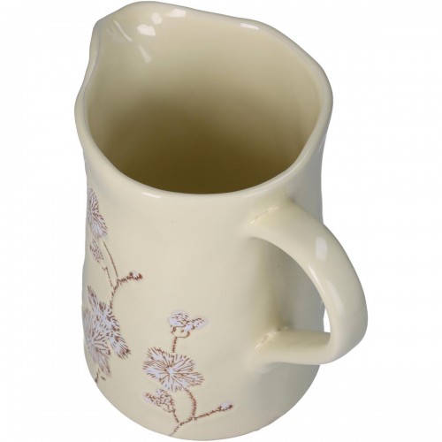 Βάζο ArteLibre Με Άνθη Ιβουάρ Κεραμικό 21.5x13.5x20.5cm Διακόσμηση - Φως - Χαλιά