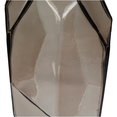 Βάζο ArteLibre Καφέ Ανακυκλωμένο Γυαλί 13x13x31cm Διακόσμηση - Φως - Χαλιά