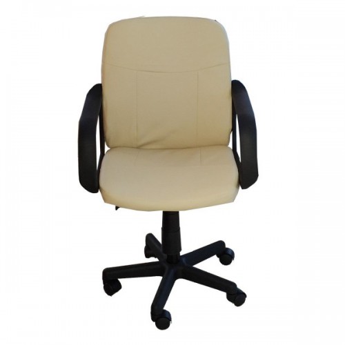 Καρέκλα Γραφείου ABA Μπεζ PVC 53x49x85-97cm Έπιπλα Γραφείου