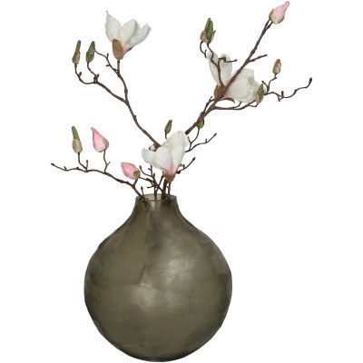 Βάζο ArteLibre Μπεζ Γυαλί 27x27x30.5cm Διακόσμηση - Φως - Χαλιά
