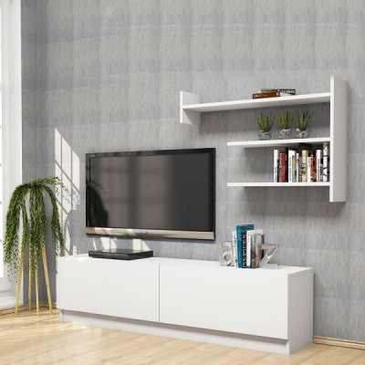 Σύνθετο ALPHA Λευκό 160x32x40cm Σαλόνι Σύνθετο ALPHA Λευκό 160x32x40cm Σαλόνι