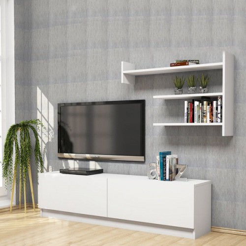 Σύνθετο ALPHA Λευκό 160x32x40cm Σαλόνι Σύνθετο ALPHA Λευκό 160x32x40cm Σαλόνι