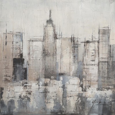 Πίνακας ArteLibre "Πόλη" Καμβάς 80x80cm  14670028