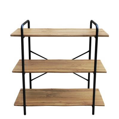 Ραφιέρα ArteLibre AVEIRO Φυσικό-Μαύρο MDF-Μέταλλο 80x34x80cm  14330042