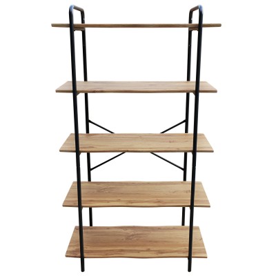 Ραφιέρα ArteLibre EVORA Φυσικό-Μαύρο MDF-Μέταλλο 80x34x144cm 14330044 Ραφιέρα ArteLibre EVORA Φυσικό-Μαύρο MDF-Μέταλλο 80x34x144cm 14330044