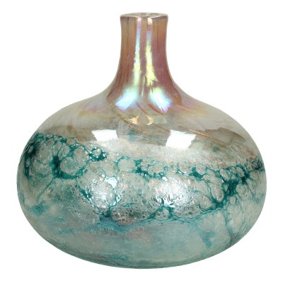 Βάζο ArteLibre Τιρκουάζ Γυαλί 24x24x22cm  05152243
