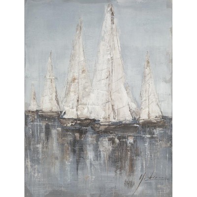 Πίνακας ArteLibre "Ιστιοφόρα" Καμβάς 80x80cm  14670033