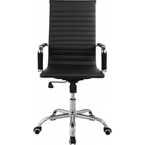 Καρέκλα Γραφείου ArteLibre ΔΙΩΝΗ Μαύρο PU 55x60x104-111cm  14230024 Έπιπλα Γραφείου