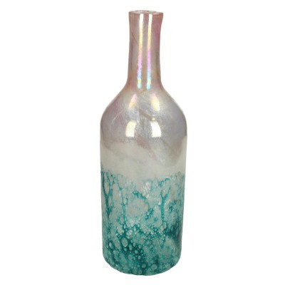 Βάζο ArteLibre Τιρκουάζ Γυαλί 12x12x36cm  05152244