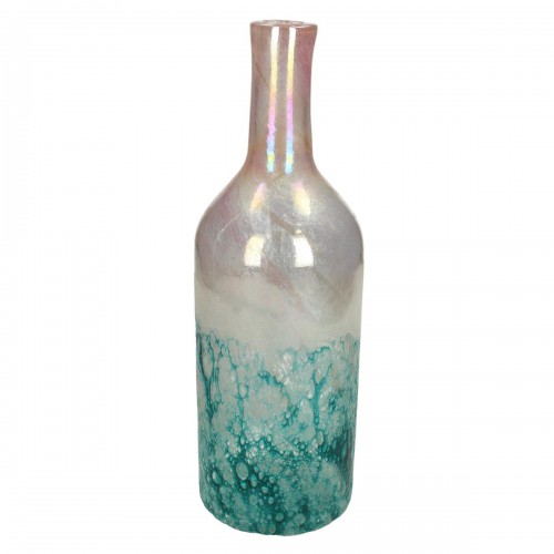 Βάζο ArteLibre Τιρκουάζ Γυαλί 12x12x36cm Διακόσμηση - Φως - Χαλιά
