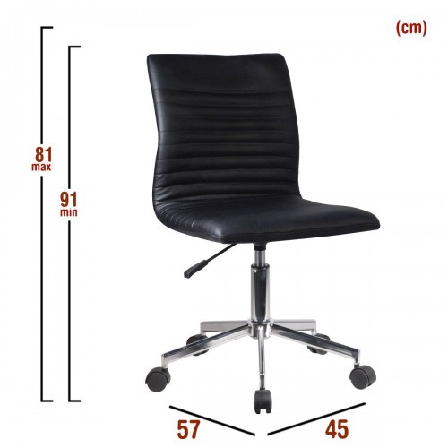 Καρέκλα Γραφείου ArteLibre ΕΡΑΤΩ Μαύρο PVC 45x57x81-91cm Έπιπλα Γραφείου Καρέκλα Γραφείου ArteLibre ΕΡΑΤΩ Μαύρο PVC 45x57x81-91cm Έπιπλα Γραφείου