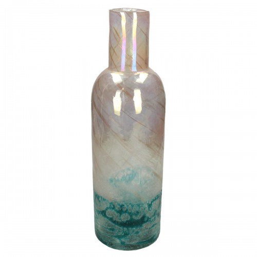 Βάζο ArteLibre Τιρκουάζ Γυαλί 13x13x42cm Διακόσμηση - Φως - Χαλιά