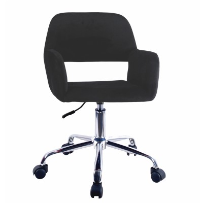 Καρέκλα Γραφείου ArteLibre KLOI Μαύρο Βελούδο 37x42x78-90cm 14230032 Καρέκλα Γραφείου ArteLibre KLOI Μαύρο Βελούδο 37x42x78-90cm 14230032