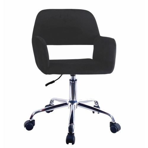 Καρέκλα Γραφείου ArteLibre KLOI Μαύρο Βελούδο 37x42x78-90cm Έπιπλα Γραφείου Καρέκλα Γραφείου ArteLibre KLOI Μαύρο Βελούδο 37x42x78-90cm Έπιπλα Γραφείου