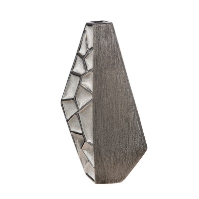 Βάζο Κεραμικό Ασημί χρώμα 24X9X47Cm 24X9X47Cm  05161407