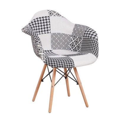 Καρέκλα ArteLibre FALKON Patchwork Ύφασμα-Ξύλο 62x59x82cm  14600011