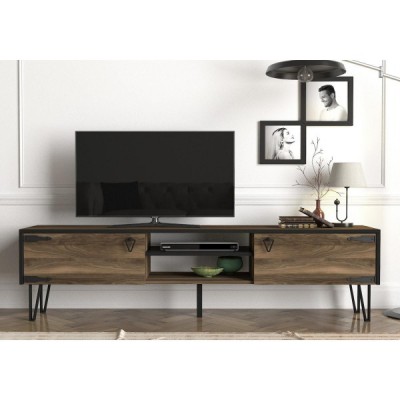Έπιπλο Τηλεόρασης ArteLibre Thira Σκούρο Καφέ 180x30x49cm  14410045