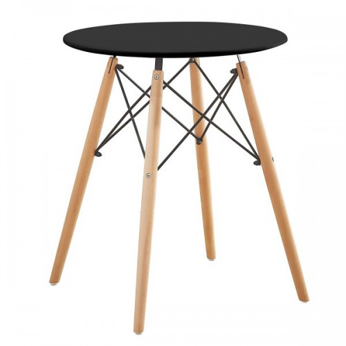 Τραπέζι RAPTOR Μαύρο MDF/Ξύλο 60x60x70cm Σαλόνι