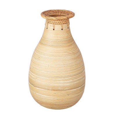 Βάζο ArteLibre Εκρού Μπαμπού-Rattan Φ19x33cm 05161122 Βάζο ArteLibre Εκρού Μπαμπού-Rattan Φ19x33cm 05161122