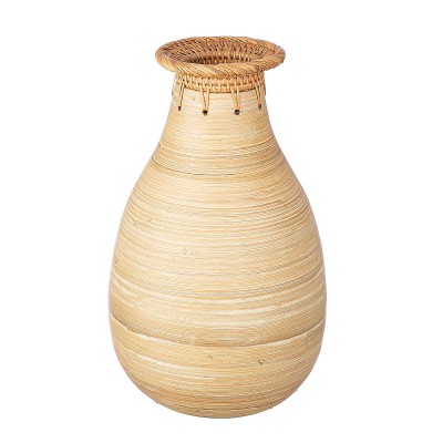 Βάζο ArteLibre Εκρού Μπαμπού-Rattan Φ19x33cm  05161122