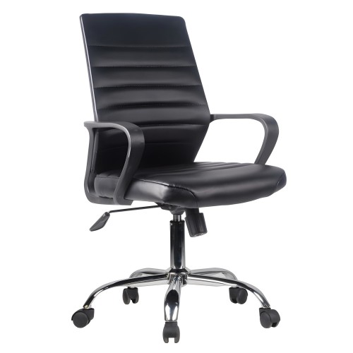 Καρέκλα Γραφείου SANDY Μαύρο PU 57x60x96-106cm Έπιπλα Γραφείου Καρέκλα Γραφείου SANDY Μαύρο PU 57x60x96-106cm Έπιπλα Γραφείου