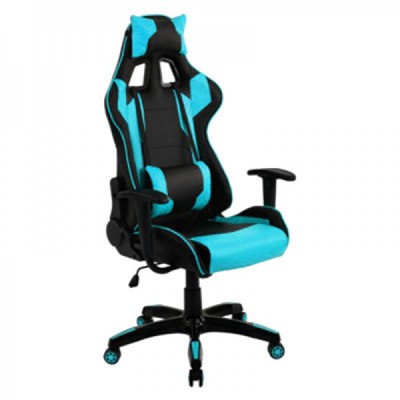 Πολυθρόνα Γραφείου ArteLibre Gaming ΚΥΛΛΗΝΗ Μπλε-Μαύρο PVC 66x67x127-135cm  14240002
