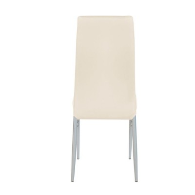 Καρέκλα ROSE Μπεζ PVC 53x39x96cm Σαλόνι Καρέκλα ROSE Μπεζ PVC 53x39x96cm Σαλόνι
