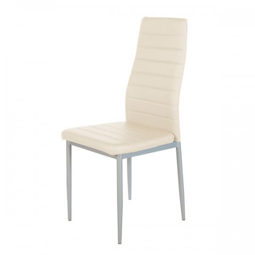 Καρέκλα ROSE Μπεζ PVC 53x39x96cm Σαλόνι Καρέκλα ROSE Μπεζ PVC 53x39x96cm Σαλόνι