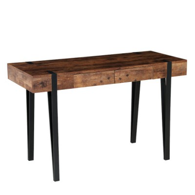 Γραφείο ArteLibre BIX Καρυδί-Μαύρο MDF-Μέταλλο 120x50x75cm  14330035