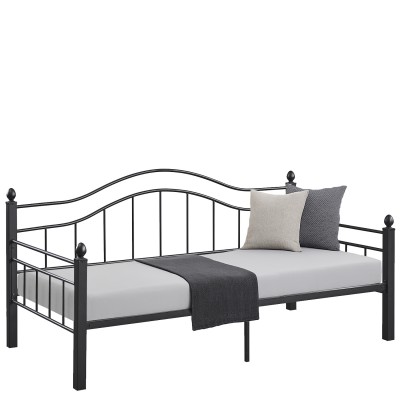 Καναπές Κρεβάτι ArteLibre PECOS Μαύρο Μέταλλο 200x98x99cm (Στρώμα 90x190cm)  14920035