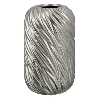 Βάζο ArteLibre Ασημί Κεραμικό 12x12x20cm 05160136 Βάζο ArteLibre Ασημί Κεραμικό 12x12x20cm 05160136