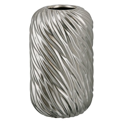 Βάζο ArteLibre Ασημί Κεραμικό 12x12x20cm  05160136