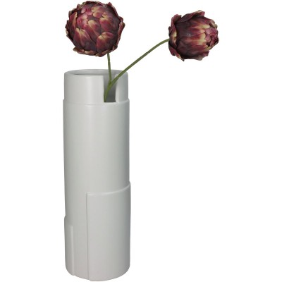 Βάζο ArteLibre Λευκό Κεραμικό 12.5x12.5x35.5cm Διακόσμηση - Φως - Χαλιά