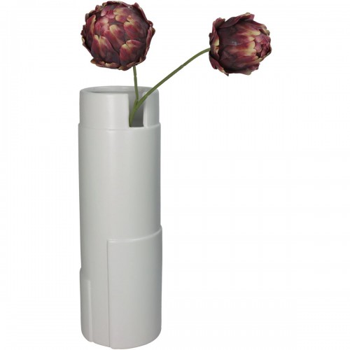 Βάζο ArteLibre Λευκό Κεραμικό 12.5x12.5x35.5cm Διακόσμηση - Φως - Χαλιά
