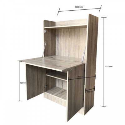Γραφείο Πτυσσόμενο ArteLibre INDUS Φυσικό MDF-PU 80x30x131.5cm  14370059