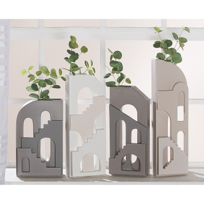 Βάζο ArteLibre Οίκος Γκρι Κεραμικό 14.5x8x35cm 05160943 Βάζο ArteLibre Οίκος Γκρι Κεραμικό 14.5x8x35cm 05160943