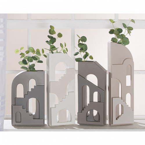 Βάζο ArteLibre Οίκος Γκρι Κεραμικό 14.5x8x35cm  05160943 Διακόσμηση - Φως - Χαλιά
