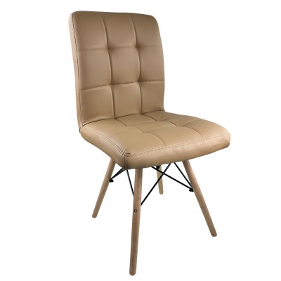 Καρέκλα Τραπεζαρίας ArteLibre CUPPLESSUS Cappuccino-Φυσικό PU-Ξύλο 43x55x86cm 14600065 Καρέκλα Τραπεζαρίας ArteLibre CUPPLESSUS Cappuccino-Φυσικό PU-Ξύλο 43x55x86cm 14600065