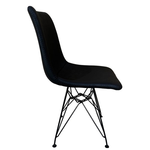 Καρέκλα Τραπεζαρίας ArteLibre SELVA Vintage Μαύρο PU-Μέταλλο 43x57x81cm 14600163 Σαλόνι Καρέκλα Τραπεζαρίας ArteLibre SELVA Vintage Μαύρο PU-Μέταλλο 43x57x81cm 14600163 Σαλόνι