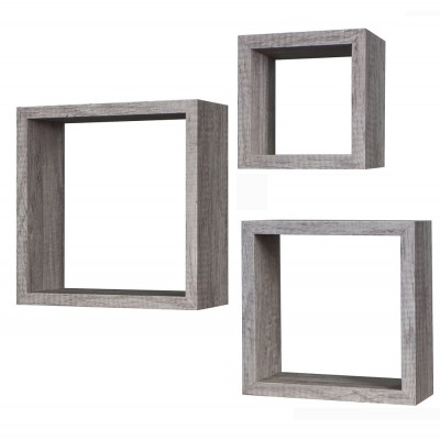 Σετ Ράφια Τοίχου Δρυς Μελαμίνη 15x15x9-20x20x9-25x25x9cm 3Τμχ 06510351 Σετ Ράφια Τοίχου Δρυς Μελαμίνη 15x15x9-20x20x9-25x25x9cm 3Τμχ 06510351