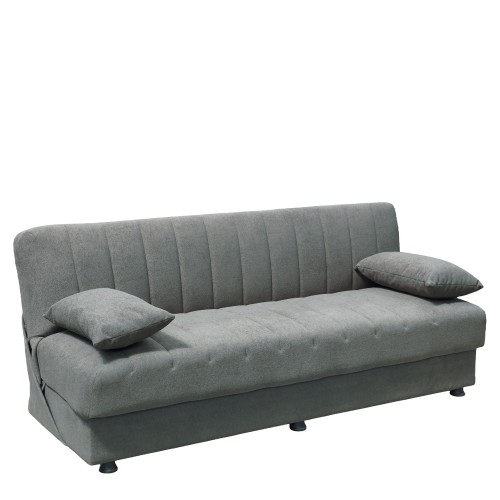 Καναπές Κρεβάτι Τριθέσιος ArteLibre PALMER Γκρι Ύφασμα 183x80.5x80cm  14210266 Σαλόνι