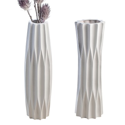 Βάζο ArteLibre Λευκό Κεραμικό 46cm Σε 2 Σχέδια 05160005 Βάζο ArteLibre Λευκό Κεραμικό 46cm Σε 2 Σχέδια 05160005