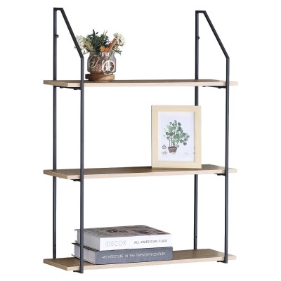 Ραφιέρα Τοίχου ArteLibre OLVAN Δρυς-Μαύρο MDF-Μέταλλο 65x20x80cm 15340088 Ραφιέρα Τοίχου ArteLibre OLVAN Δρυς-Μαύρο MDF-Μέταλλο 65x20x80cm 15340088