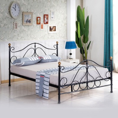 Κρεβάτι ArteLibre EVELYN Μεταλλικό Semy Glossy Black 210x159x109cm (Στρώμα 150x200cm)  14250006 Υπνοδωμάτιο