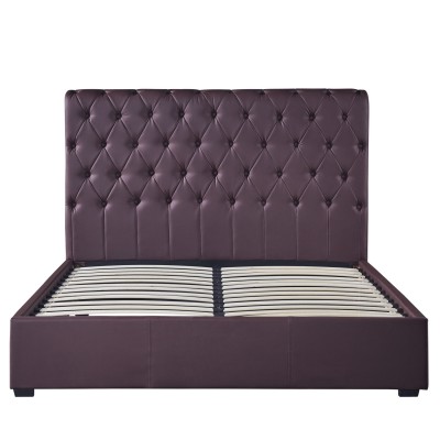 Κρεβάτι ArteLibre ARABIS Καφέ PU 220x160.5x120cm (Στρώμα 150x200cm)  14920004 Υπνοδωμάτιο
